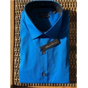 Kenneth Cole Non-Iron Stretch Slim-Fit Dress Shirt